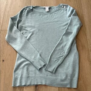 White House Black Market Soft Blue Crew Neck Sweater